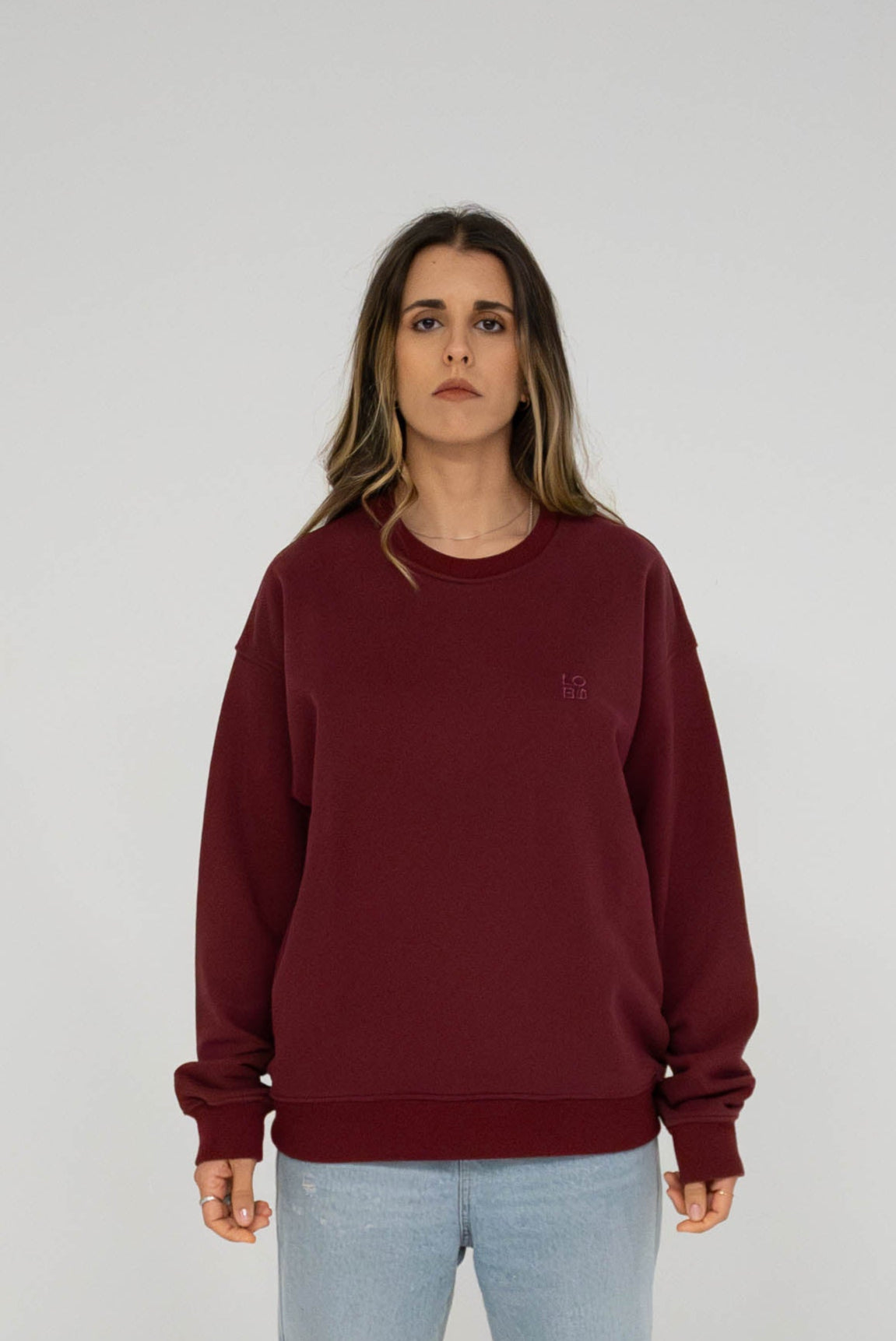 Sweatshirt oversized bordeaux
