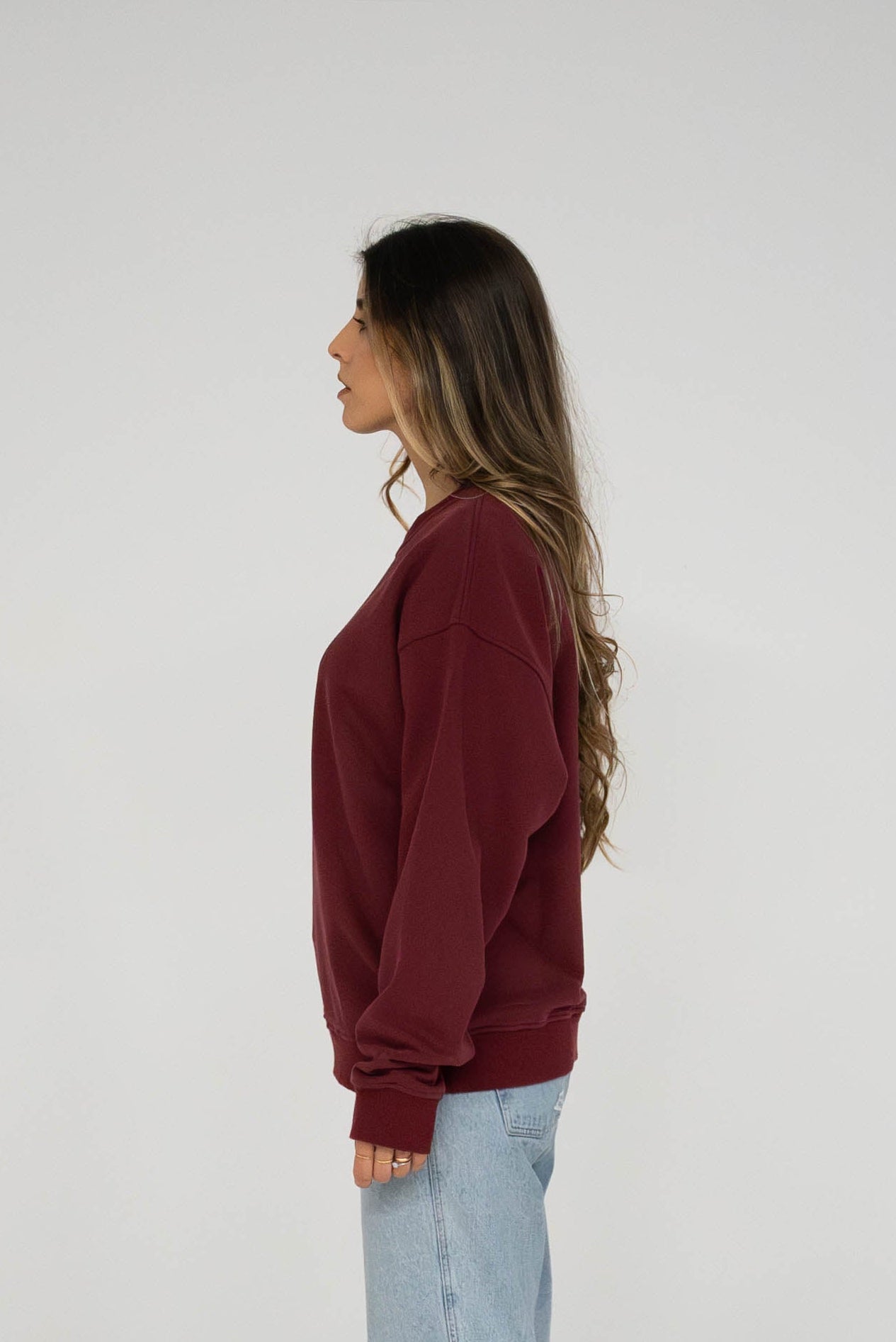 Sweatshirt oversized bordeaux