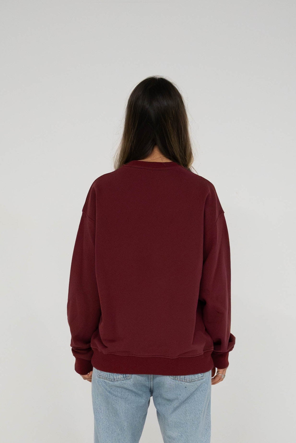 Sweatshirt oversized bordeaux