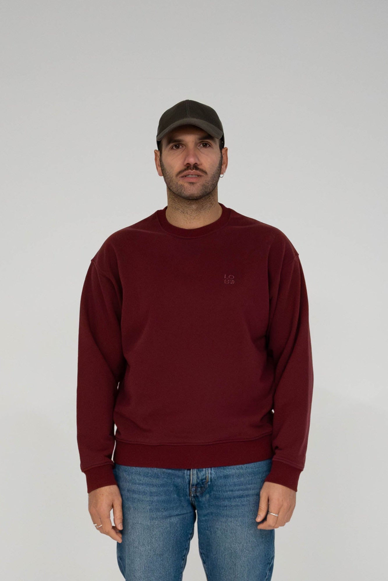 Sweatshirt oversized bordeaux