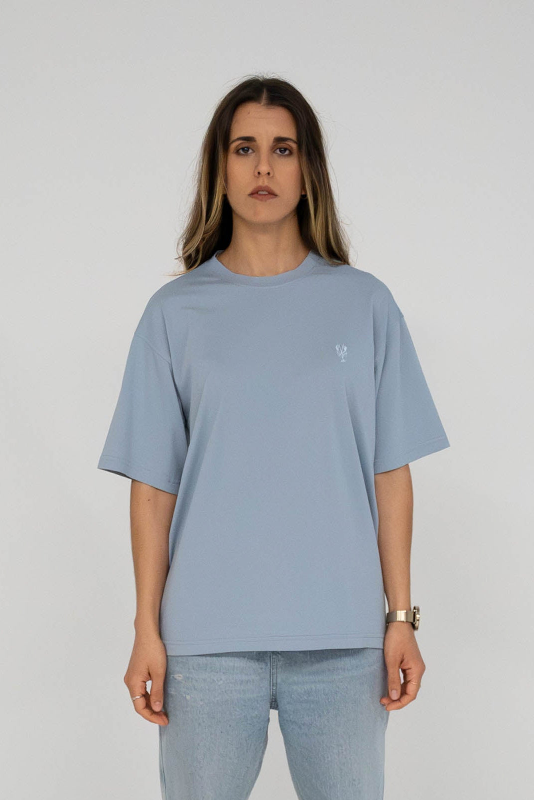 T-shirt oversized gray blue