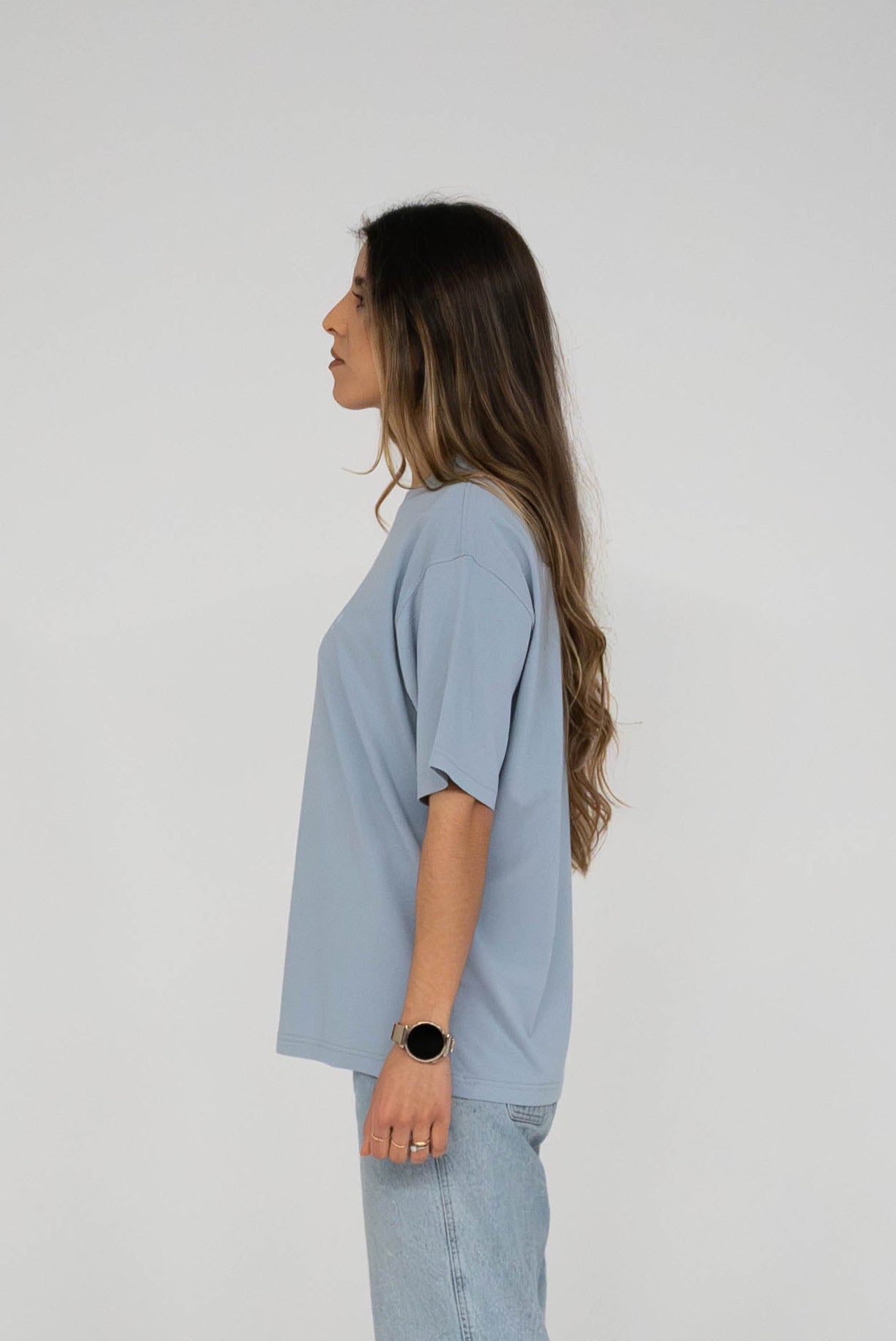 T-shirt oversized gray blue