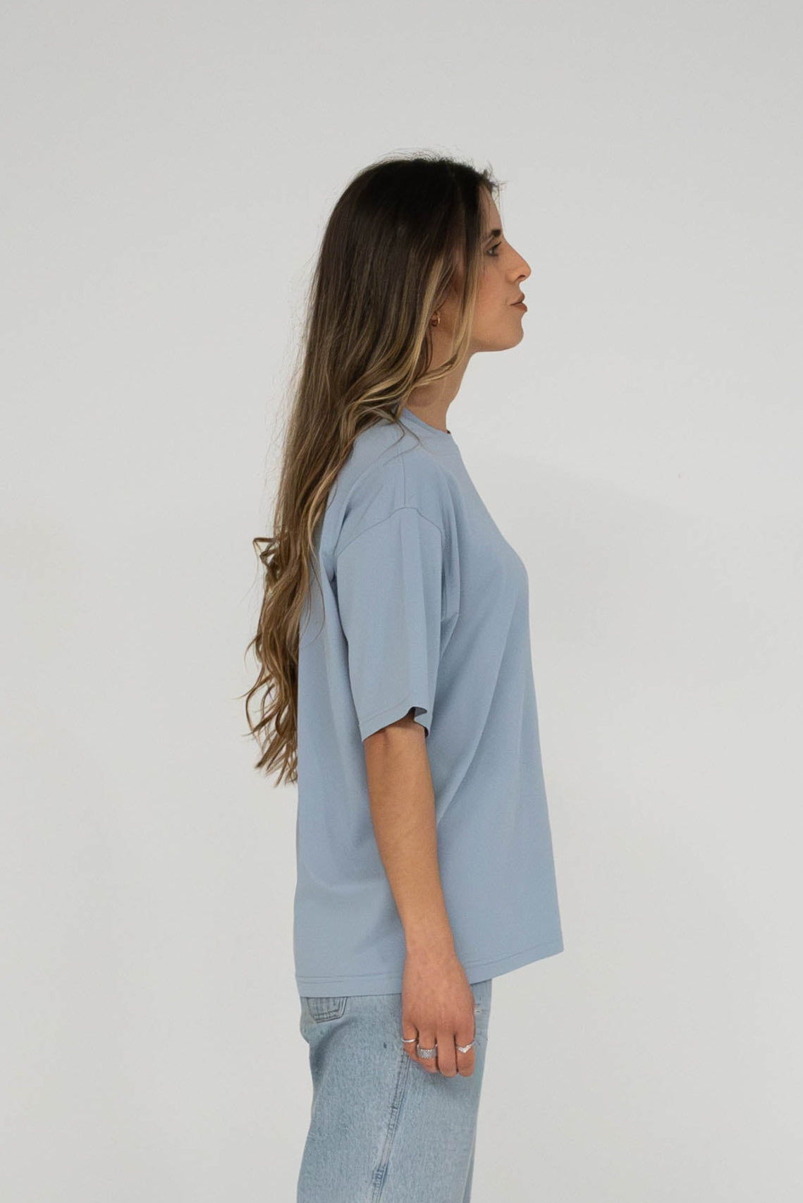 T-shirt oversized gray blue