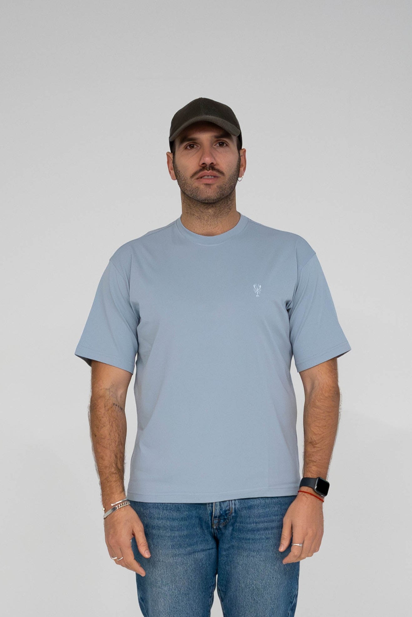 T-shirt oversized gray blue