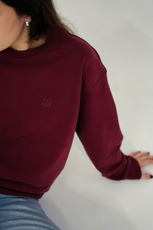 Sweatshirt oversized bordeaux