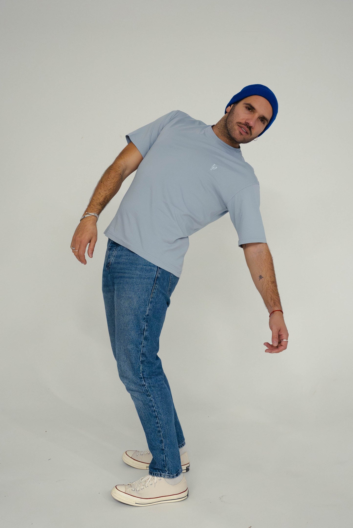 T-shirt oversized gray blue