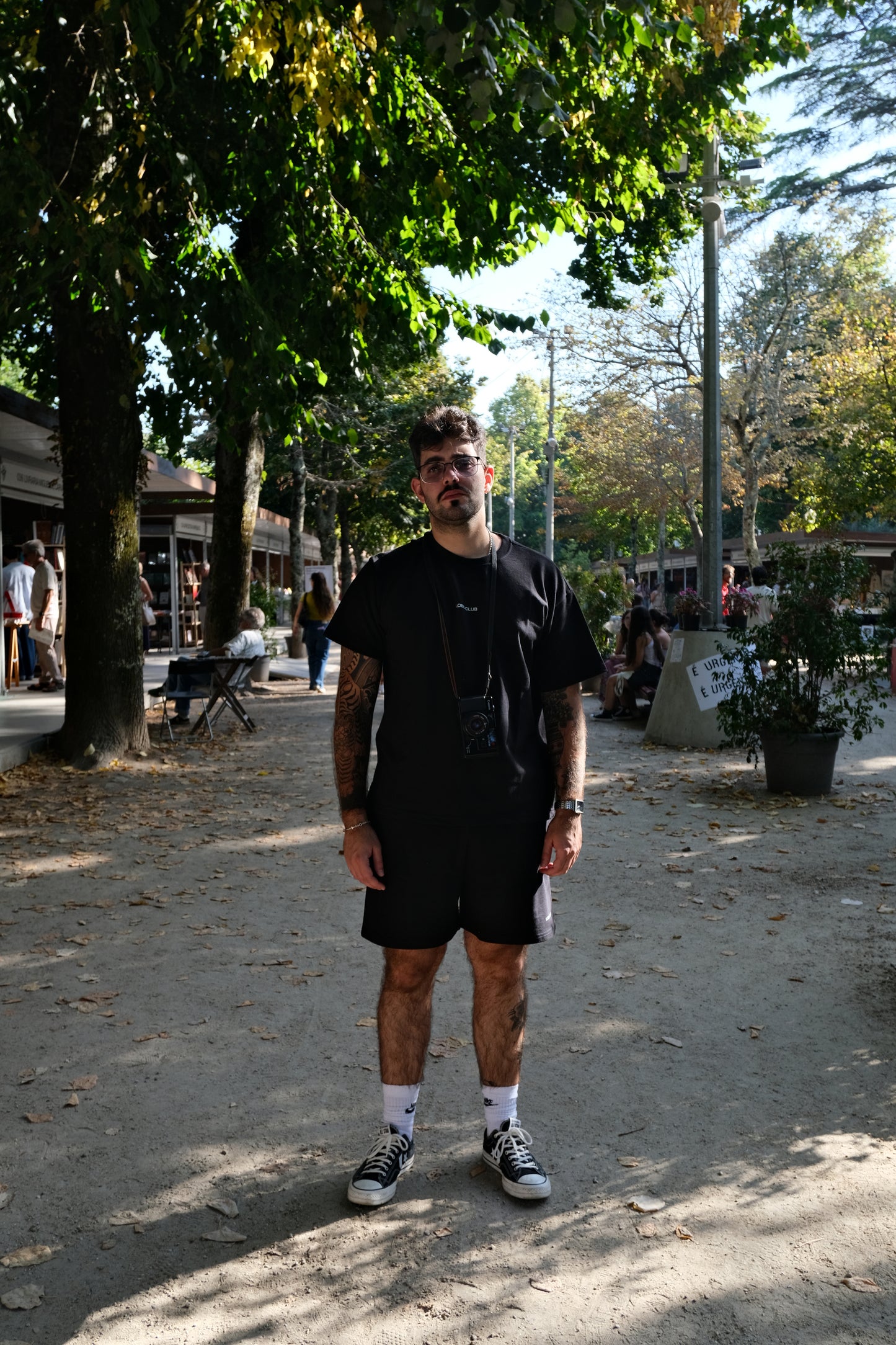 Conjunto t-shirt e calção preto