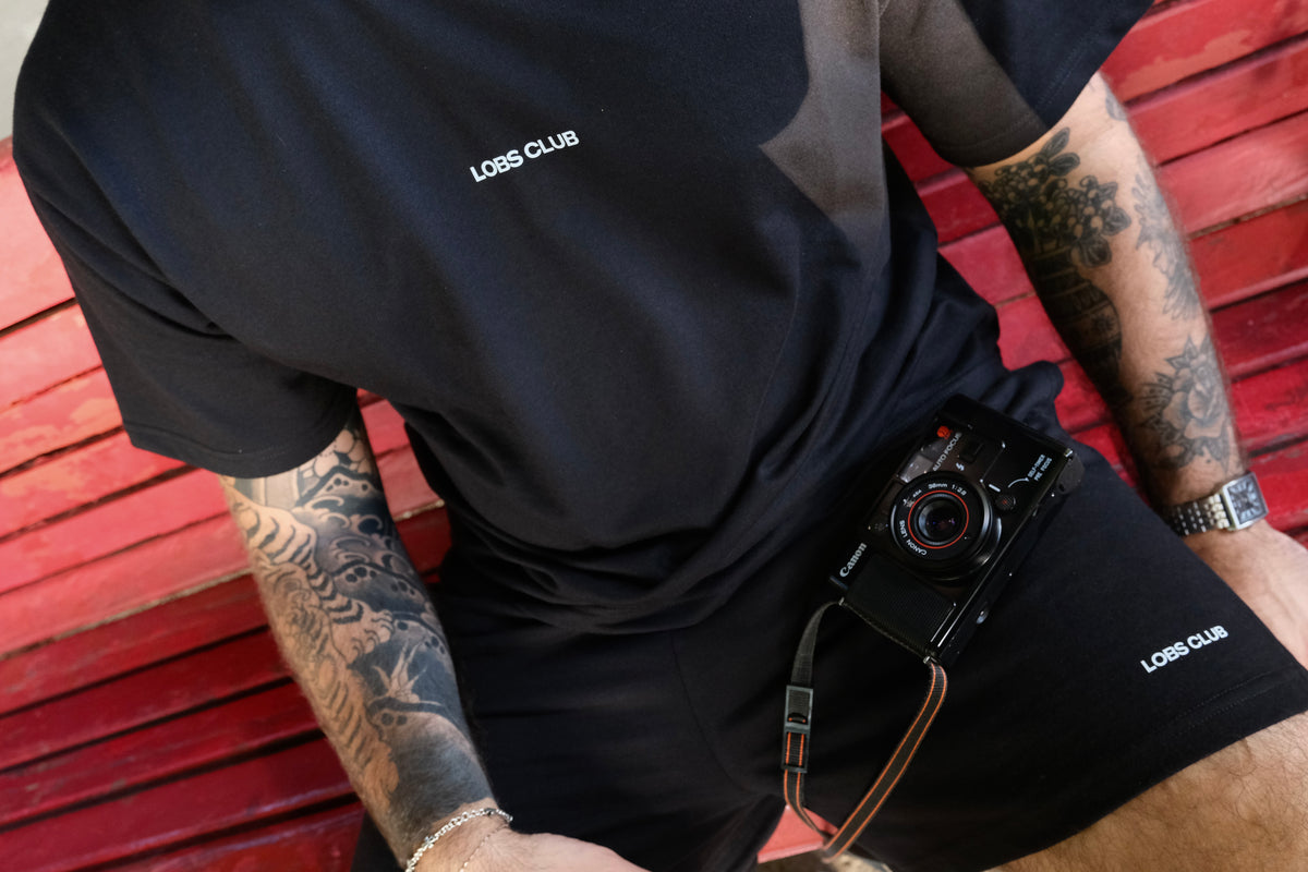 Conjunto t-shirt e calção preto